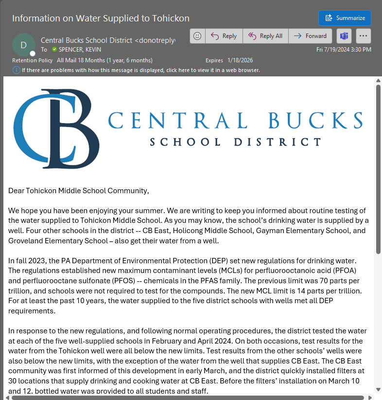 Tohickon July Email